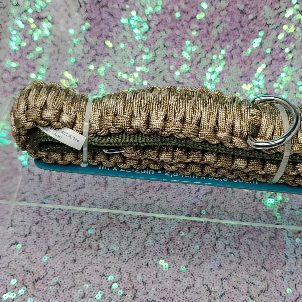 Paracord Dog Collar Size L 1 x 22-26 inches NWT by AspenPet